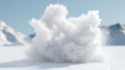 Fluffy clouds displaying high-resolution textures mountainous landscape nature calm environment wide-angle view