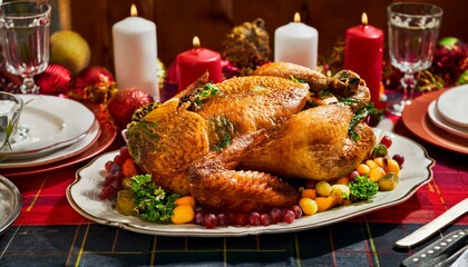 The essence of Christmas shines through the setting.  