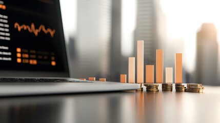 A creative workspace with charts displaying inflation trends and strategies to combat rising costs, showcasing financial planning