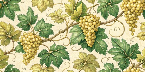 Seamless pattern with grapes ,background, wall paper