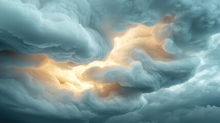 Fototapeta premium Celestial clouds erupting with light nature high-resolution textures atmospheric environment dramatic viewpoint ethereal concept