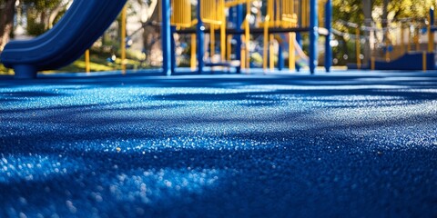 Rubber floor texture exhibits a unique EPDM playground surface, showcasing a vibrant blue background that enhances the overall appeal of the rubber floor texture. Perfect for various design needs.