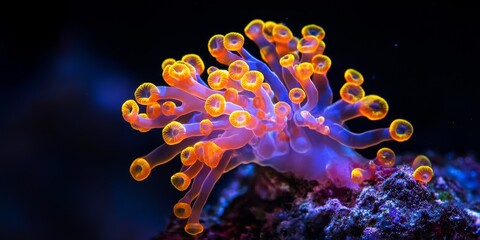 This image features a vibrant branching torch coral, showcasing the beauty of Euphyllia glabrescens. The branching torch coral is known for its stunning appearance and unique structure.