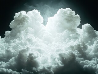 Naklejka premium Majestic overcast clouds atmospheric skies high-resolution textures dramatic environment eye-level viewpoint
