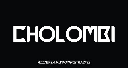 Technology typography alphabet fonts with bold style. Vector illustration and tech font. Abstract minimal modern sport, simple, fashion, digital, future creative alphabet font.
