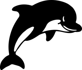 dolphin silhouette isolated on white