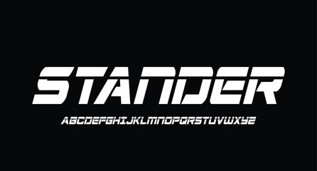 Sport Modern Italic Alphabet Font. Typography urban style fonts for technology, digital, movie logo. vector illustration
