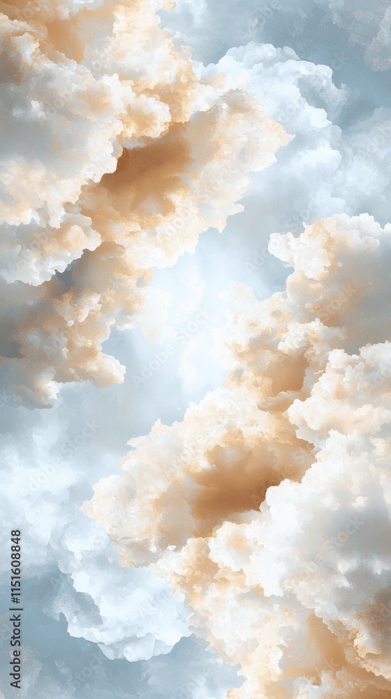 Poster sky reflections and textures digital art creation abstract clouds high resolution serene environment