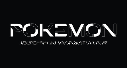  Abstract technology science alphabet lowercase font. digital space typography vector illustration design