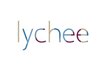 the word iychee on colorful cardboard