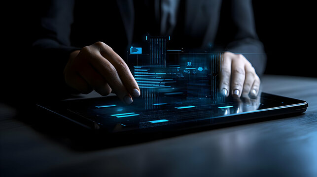 Digital Tablet Data Illustration