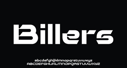 Sport Modern Future bold Alphabet Font Logo. Typography urban italic style fonts technology, sport, movie brand and logos. vector illustration
