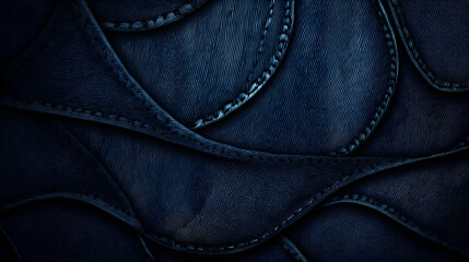Naklejka premium Abstract Denim Texture: Dark Blue Jean Fabric Background