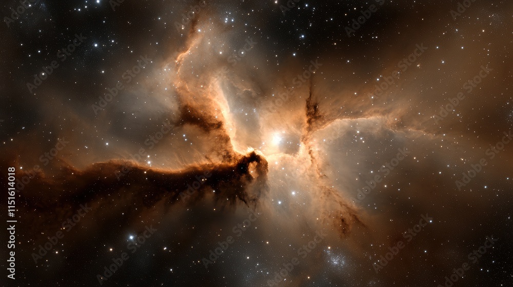 Poster celestial event nebula observation outer space high-resolution imagery cosmic environment astronomic