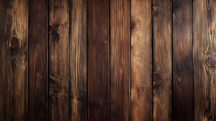 Obraz premium Dark Brown Wood Texture Background: Rustic Wooden Panels