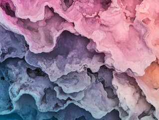 Bright abstract patterns with soft pink, purple, and blue hues create stunning visual effect. intricate textures evoke sense of calm and serenity, perfect for modern decor