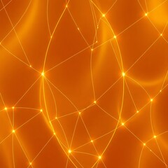 Abstract Orange Glow Network: A captivating abstract background featuring a radiant orange glow, interconnected lines, and luminous dots, creating a mesmerizing visual of digital connections.