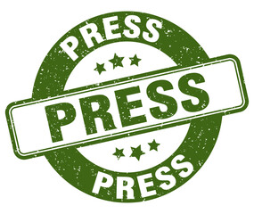PRESS stamp on white background