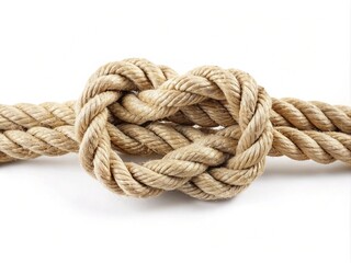 Rope With The Knot Isolated On White Background
