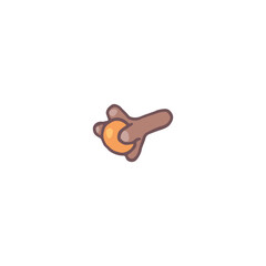 Clove spice star seed vector flat icon, spice from dried flower bud Syzygium aromaticum herb, organic flavor condiment