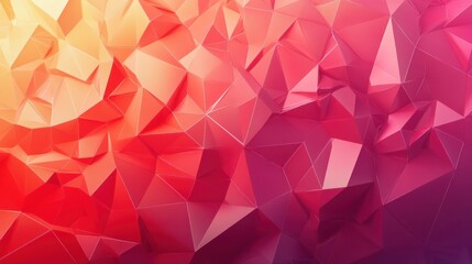 Abstract Red and Orange Geometric Polygonal Background