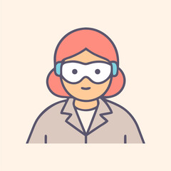 Obraz premium Portrait of female scientist or doctor. Chemistry researcher. Face of medical doctor in goggles for microbiology, healthcare or pharma study