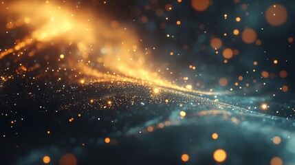 Dream background with soft, floating particles and tranquil colors. Generative AI