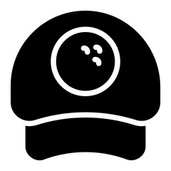 golf hat glyph icon