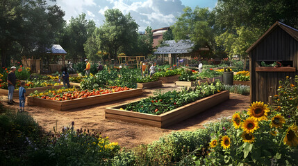 Community Garden: A Vibrant Hub of Organic Farming and Nature
