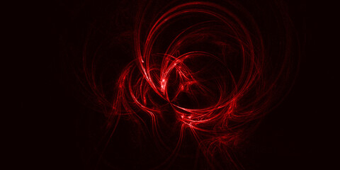 the black background with an abstract pattern resembles a spiral galaxy with twisting lights