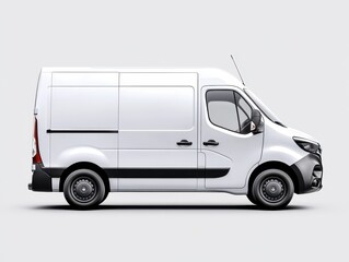 Minimalist illustration of a 2024 delivery van with a clean design on a white background