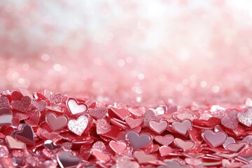 A Beautiful and Romantic Valentines Day Scenery Absolutely Filled with HeartShaped Decorations Everywhere You Look, Creating a Perfect Atmosphere of Love and Celebration for Everyone Around