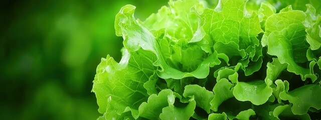 A hydroponic farming demonstration with green oak lettuce.