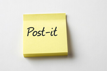 Photo of a Post-It a over white background