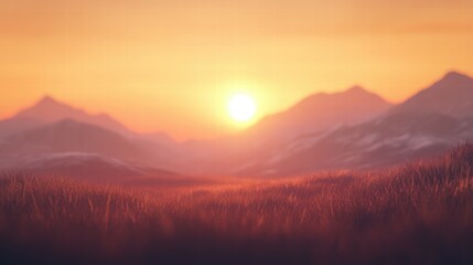 Captivating sunrise over majestic mountains a serene nature landscape experience