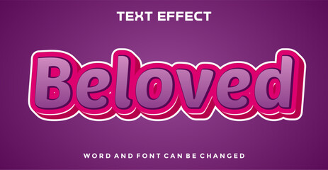 Beloved editable text effect