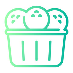golf basket gradient icon