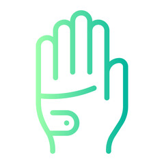 golf gloves gradient icon