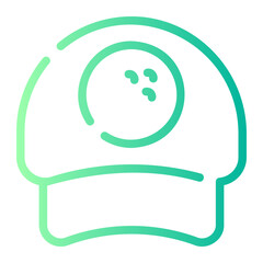 golf hat gradient icon