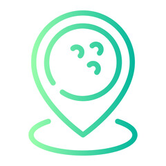 golf location gradient icon