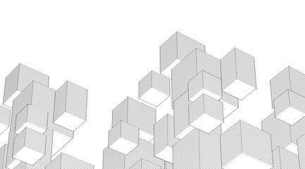 Obraz premium abstract modular architecture 3d rendering