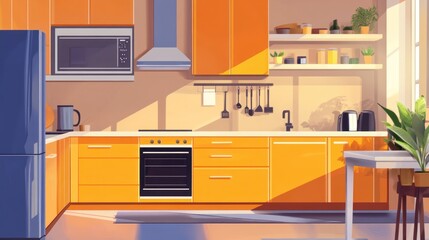 Sunny Modern Kitchen Interior Design