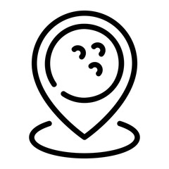 golf location line icon
