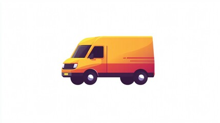 Fast Delivery Truck Vector Icon in 2D Flat Style for Professional Use