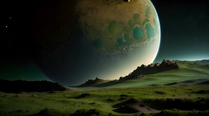 緑のある未知の惑星