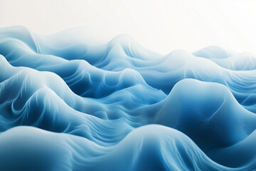Obraz premium A computer generated image of blue waves on a white background