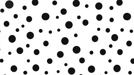 Elegant Black and White Polka Dot Seamless Pattern Vector