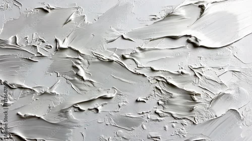 Poster textured white surface with layered patterns and brush strokes in an artistic composition