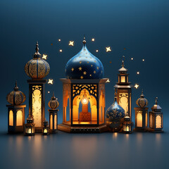 Obraz premium eid mubarak greeting card