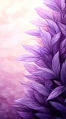 Fototapeta premium a close up of a purple plant with a pink sky in the background